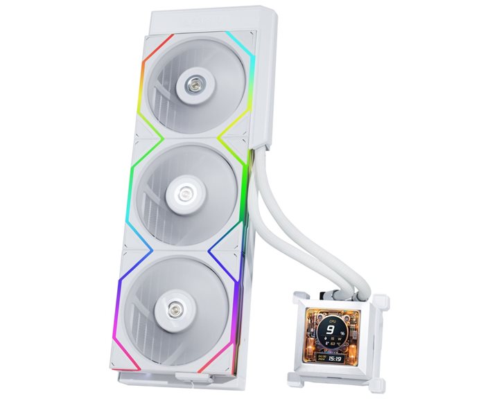 Lian Li HydroShift LCD 360 TL fan White - AIO CPU Liquid Cooler  with TL LCD Fans