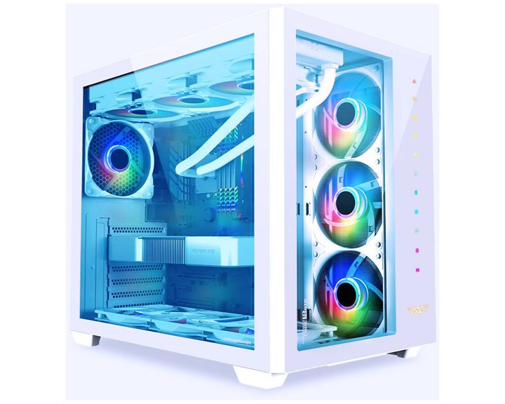 ARMAGGEDDON GAMING PC CASE FULL ATX TESSARAXX CORE 12 AIR WHITE