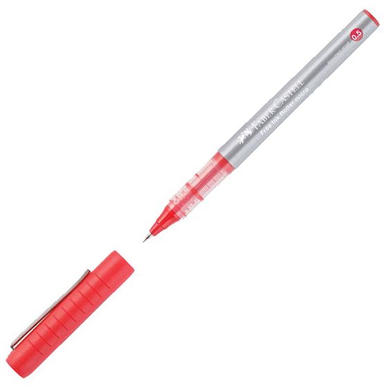 Στυλό Faber-Castell  Rollerball 0.5mm με Κόκκινο  Μελάνι Free Ink Roller Micro 348503