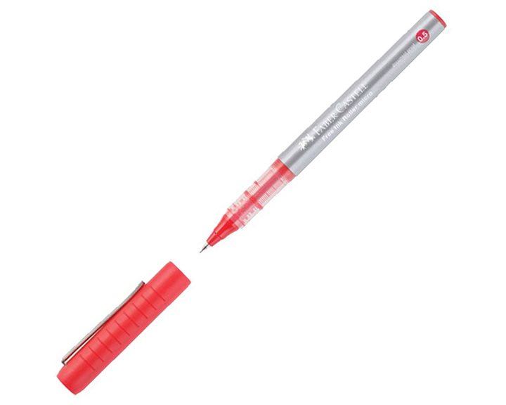 Στυλό Faber-Castell  Rollerball 0.5mm με Κόκκινο  Μελάνι Free Ink Roller Micro 348503