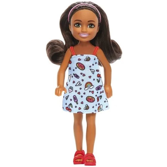 Mattel Barbie Chelsea & Φιλες Chelsea Doll Chelsea Κούκλα Καστανά Μαλλιά Γαλάζιο Φόρεμα DWJ33 / HXM97