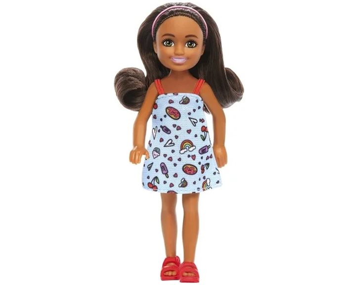 Mattel Barbie Chelsea & Φιλες Chelsea Doll Chelsea Κούκλα Καστανά Μαλλιά Γαλάζιο Φόρεμα DWJ33 / HXM97