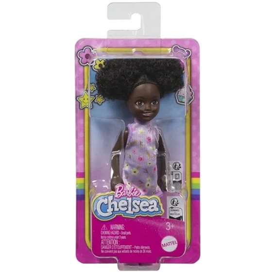 Mattel Barbie Chelsea & Φιλες Chelsea Doll Chelsea Κούκλα Μωβ Φόρεμα Με Λουλούδια DWJ33 / HXM96