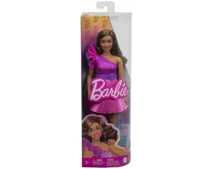 Mattel Barbie Fashionistas Fashionistas Κούκλα 225, Brown Hair, Pink Sparkly Dress, 65Th Anniversary FBR37 / HRH22