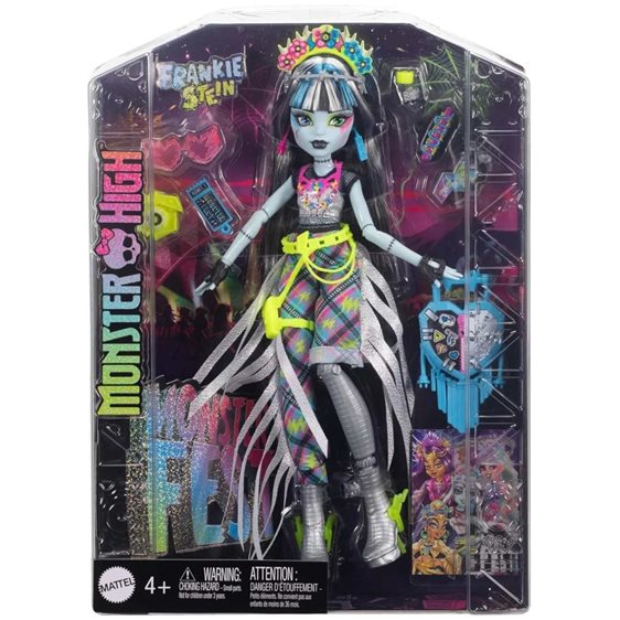 Mattel Monster High Frankie Stein Κούκλα Με Glam Monster Φεστιβάλ Στολή HXH79
