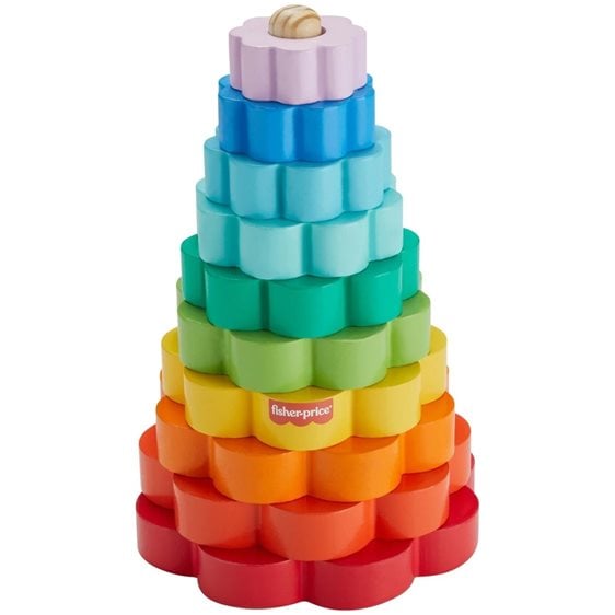 Mattel Fisher-Price Ξύλινη Πυραμίδα Παιχνίδι Κινητικών Δεξιοτήτων HXT77