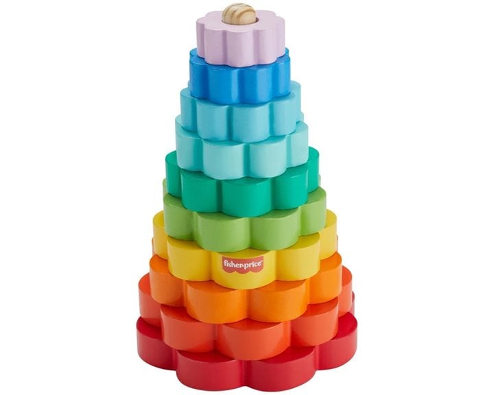 Mattel Fisher-Price Ξύλινη Πυραμίδα Παιχνίδι Κινητικών Δεξιοτήτων HXT77