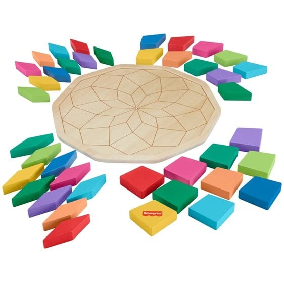 Mattel Fisher-Price Ξύλινο Παζλ Μάνταλα 41 Τεμάχια HXT94