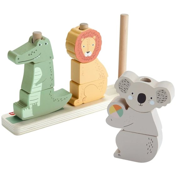 Mattel Fisher-Price Ξύλινα Ζωάκια Παιχνίδι Κινητικών Δεξιοτήτων HXV04