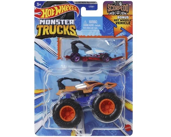 Mattel Hot Wheels Monster Trucks Με Αυτοκίνητο Will Trash It All HWN45