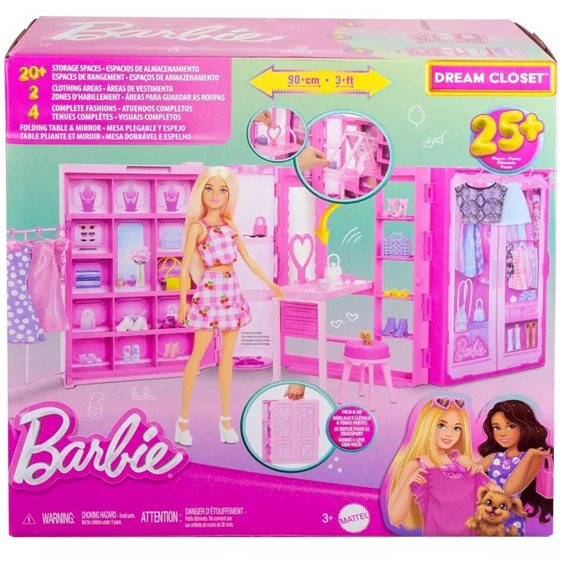 Mattel Barbie Δωμάτιο Μόδας Με Αξεσουάρ Για Κούκλα Ντουλάπα Κούκλας HXD59