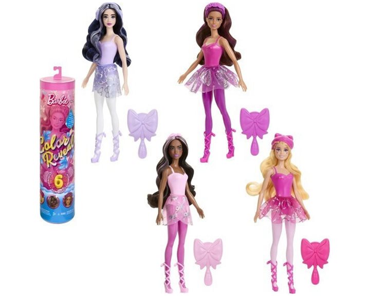 Mattel Barbie Color Reveal Κούκλα Μπαλαρίνα Με 6 Εκπλήξεις Κούκλα HRK17