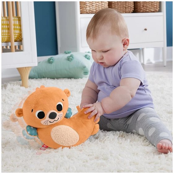 Mattel Fisher-Price Βίδρα Με Κίνηση Και Μαλακό Βιβλιαράκι Λούτρινο Παιχνίδι HXG96