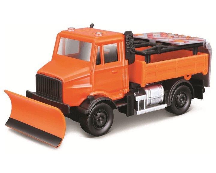 Bburago Municipal Vehicles Road Security With Signal Board