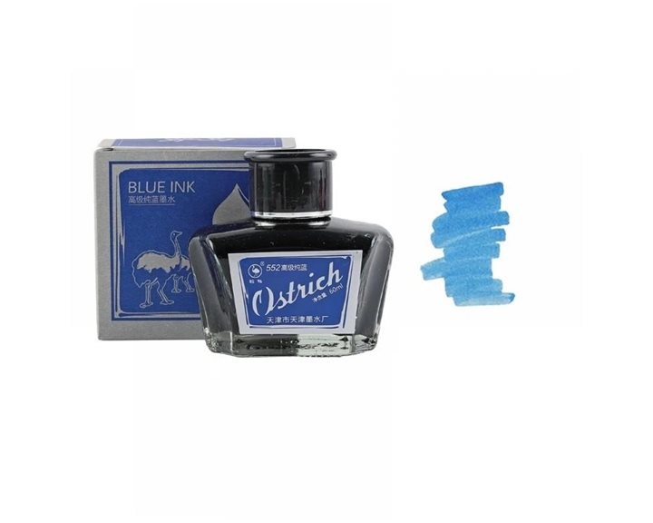 OSTRICH 60ml ΜΕΛΑΝΙ ΚΑΛΛΙΓΡΑΦΙΑΣ ΜΠΛΕ