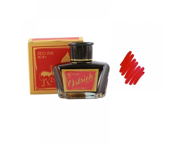 OSTRICH 60ml ΜΕΛΑΝΙ ΚΑΛΛΙΓΡΑΦΙΑΣ KOKKINO