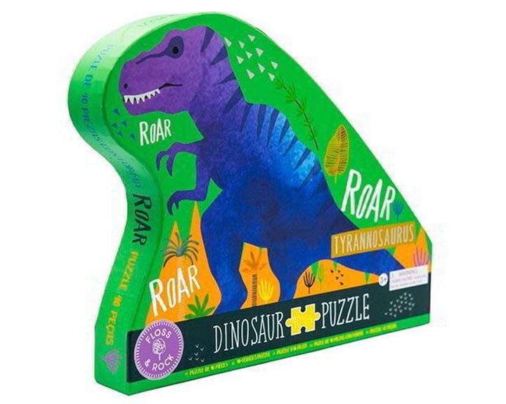 Floos & Rock Shaped Jigsaw Puzzle Dinosaur 40pc