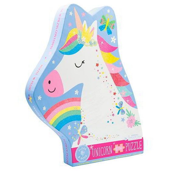 Floos & Rock Shaped Jigsaw Puzzle Unicorn 40pc