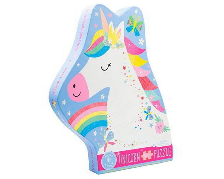 Floos & Rock Shaped Jigsaw Puzzle Unicorn 40pc