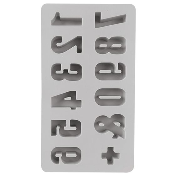 Καλούπι Σιλικόνης 12 σχέδια Number 14,5χ26χ2,5εκ.