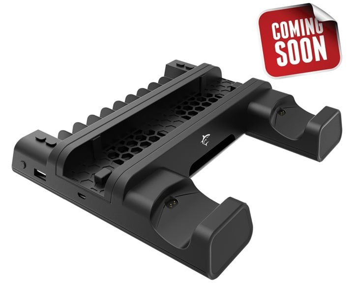 WHITE SHARK PS4 COOLING PAD & 2 CHARGING DOCK PS4-19076 BLACK