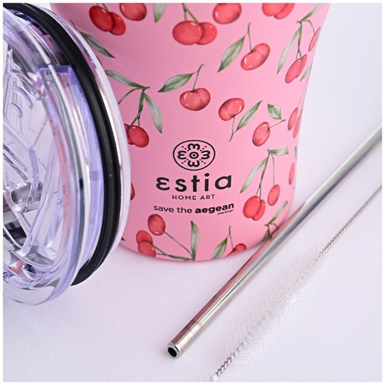 Estia Θερμός Coffee Mug Cherry Rose 350Ml