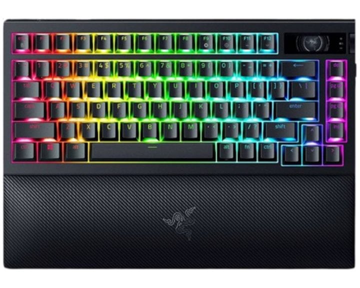 Razer BLACKWIDOW V4 75% Pro Wireless Mechanical RGB Gaming Keyboard - Hot-Swappable - Orange Switche