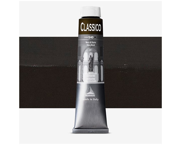 Λάδι Ζωγραφικής Maimeri Classico 200ml 540 Mars Black