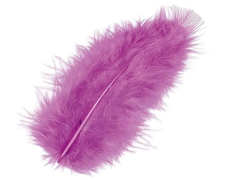 Πούπουλο Marabou 10εκ. Λιλά σετ 15τμχ