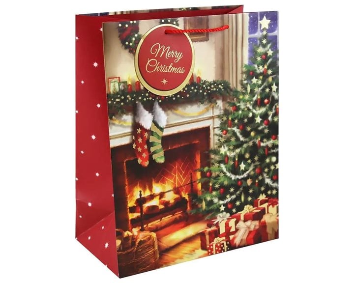 Τσαάντα Δώρου 27χ33χ14 Xmas Foil Τζάκι