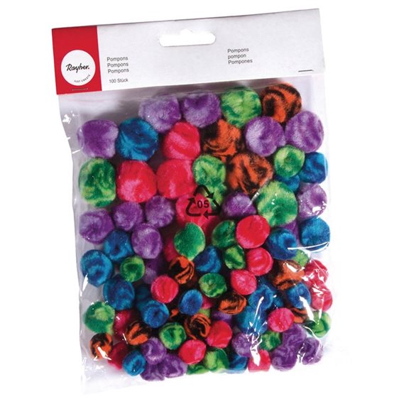 Rayher Pompons set 100τμχ Candy Ασορτί