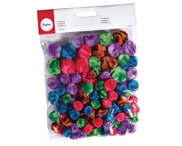 Rayher Pompons set 100τμχ Candy Ασορτί