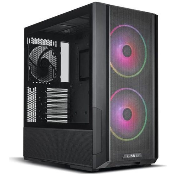 Lian Li LANCOOL 207 Black - ATX PC Case (4 FANS) 2 x front 140 ARGB PWM & 2  bottom 120 PWM reverse