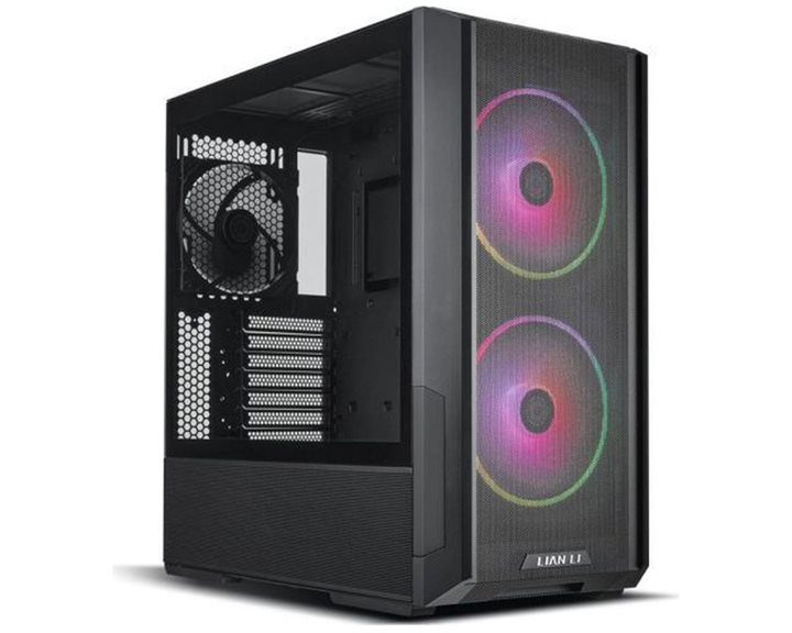 Lian Li LANCOOL 207 Black - ATX PC Case (4 FANS) 2 x front 140 ARGB PWM & 2  bottom 120 PWM reverse