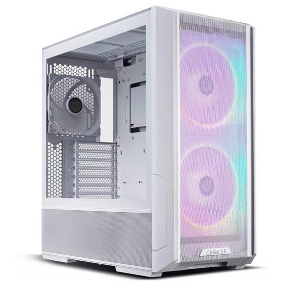 Lian Li LANCOOL 207 White - ATX PC Case (4 FANS) 2 x front 140 ARGB PWM & 2  bottom 120 PWM reverse