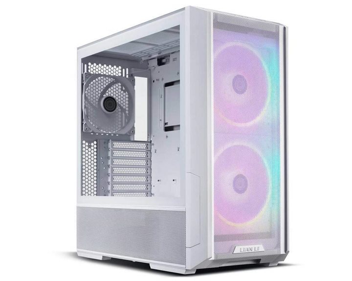 Lian Li LANCOOL 207 White - ATX PC Case (4 FANS) 2 x front 140 ARGB PWM & 2  bottom 120 PWM reverse