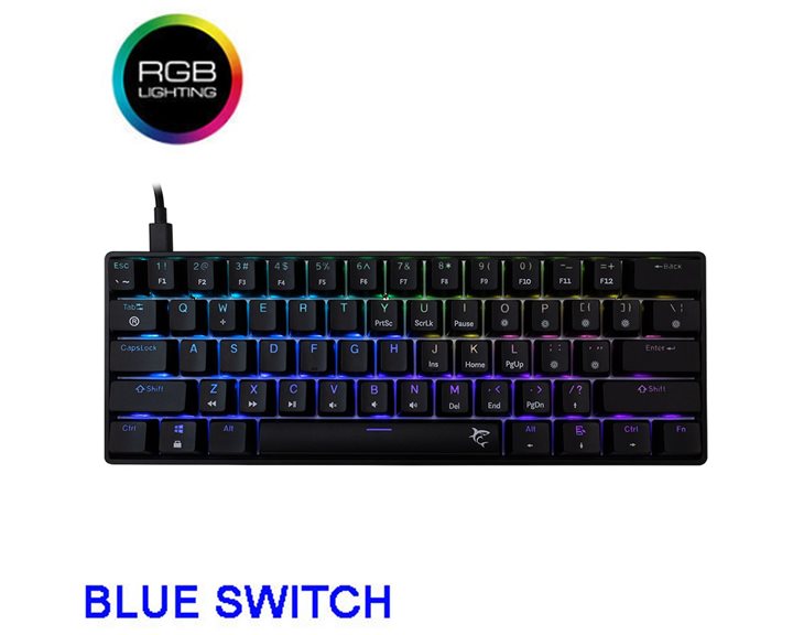 WHITE SHARK MECHANICAL KEYBOARD BLUE SWITCH GK-004121 BLACK