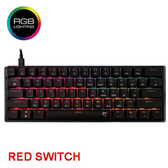 WHITE SHARK MECHANICAL KEYBOARD RED SWITCH GK-004111 BLACK
