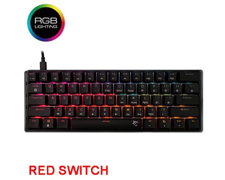 WHITE SHARK MECHANICAL KEYBOARD RED SWITCH GK-004111 BLACK