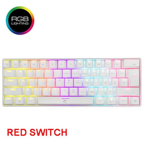 WHITE SHARK MECHANICAL KEYBOARD RED SWITCH GK-004211 WHITE