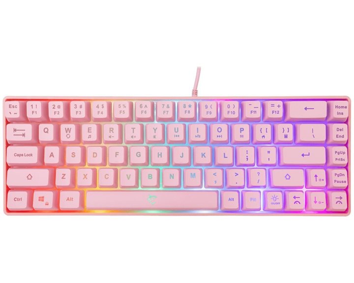 WHITE SHARK RGB GAMING MEMBRANE KEYBOARD RONIN PINK