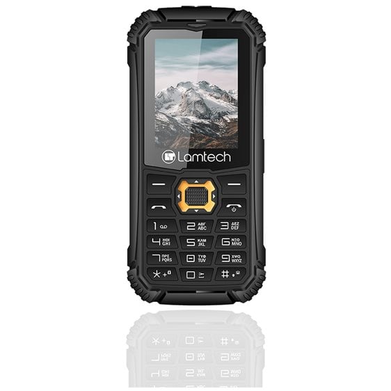 LAMTECH 2G DUAL SIM RUGGED PHONE 1800MAH BLACK/ORANGE