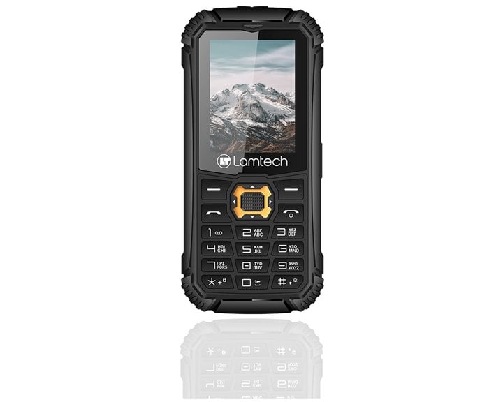 LAMTECH 2G DUAL SIM RUGGED PHONE 1800MAH BLACK/ORANGE
