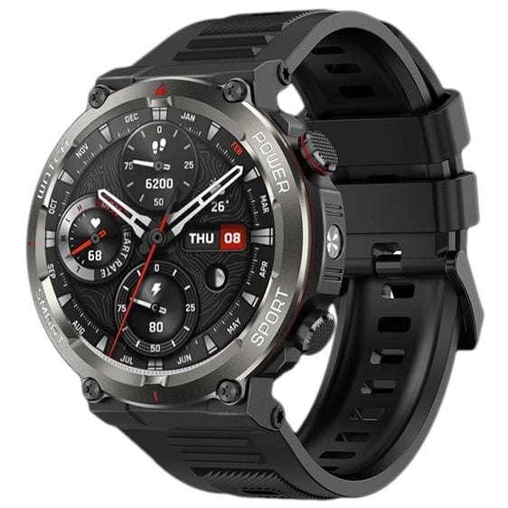 BLACKVIEW MULTI-FUNCTION SMARTWATCH WITH FLASH LIGHT AND GR MENU BLACK