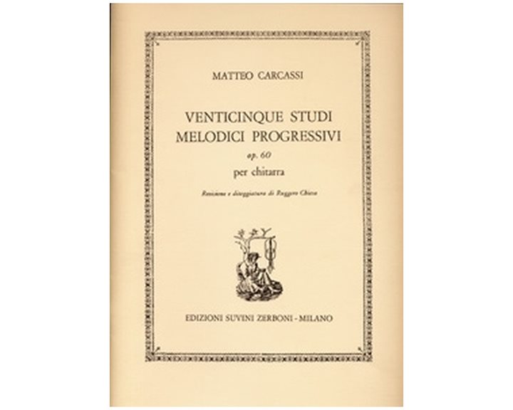 VENTICINQUE STUDI MELODICI PROGRESSIVI PER CHITARRA op.60
