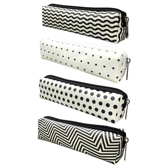 Κασετίνα Tesoro White in Black 19x4x5cm