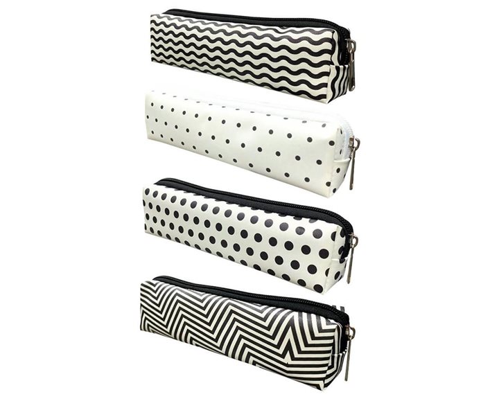 Κασετίνα Tesoro White in Black 19x4x5cm