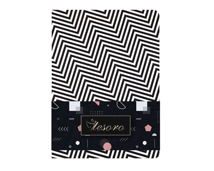 Σημειωματάριο Tesoro Flexi White in Black 14x19cm