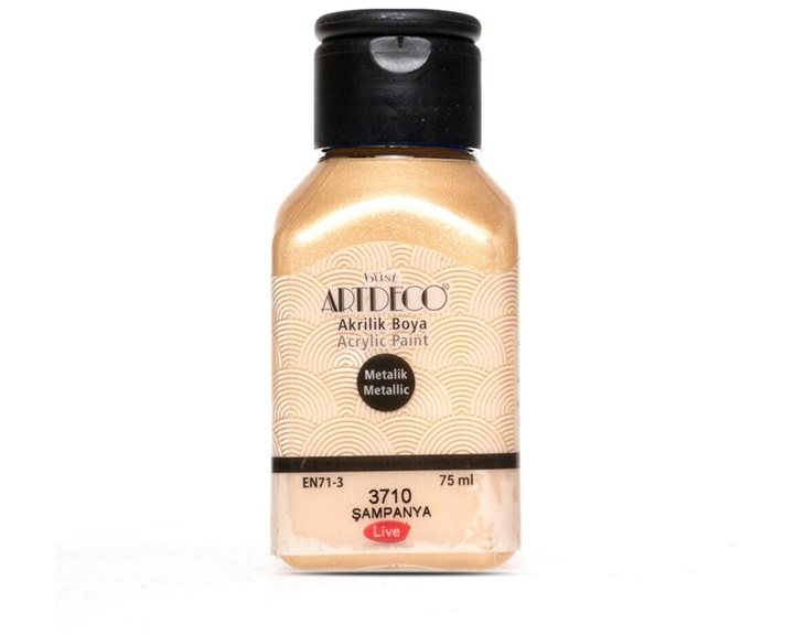 Artdeco 75 ml Ακρυλικό Μεταλλικό Χρώμα Champaigne 3710