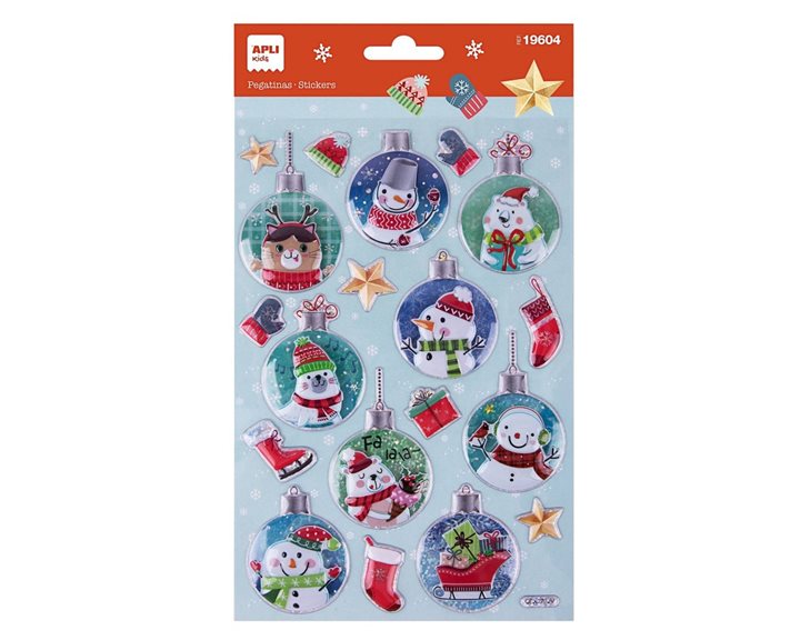 Αυτοκόλλητα Apli Christmas Ball Snowman